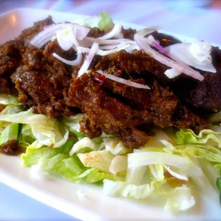 Beef Rending ($15): Beef stew in coconut milk sauce