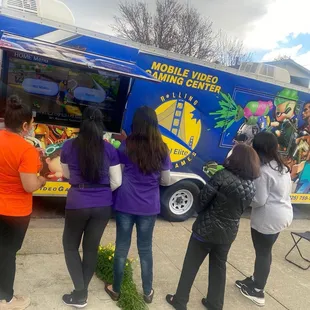 The "big kids" playing outside