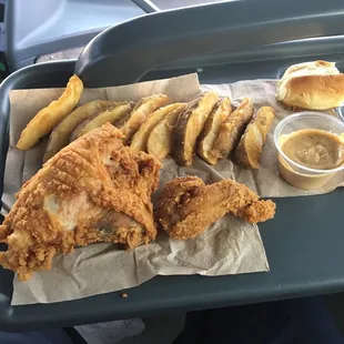 Dash cam, out of the box. two piece white meat, twice the fries advertised.