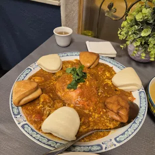 Sweet Tomato eggs with Crab