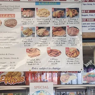 the menu