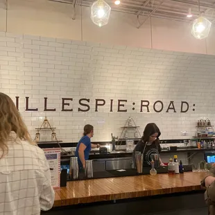 people at the counter