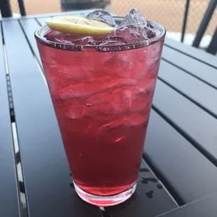 Ruby Punch Tea spiked with vodka