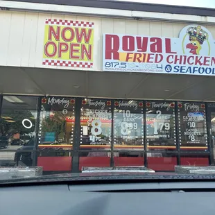 Front of the building great specials everything made to order.