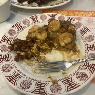 Egg Foo Yung after I began eating it...