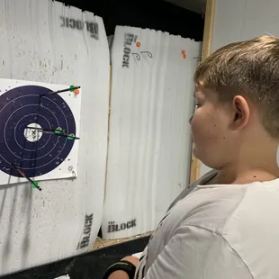 Hitting paper on the indoor range!