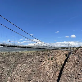 Royal Gorge Bridge.  What a sight!  Visited here on a beautiful day!