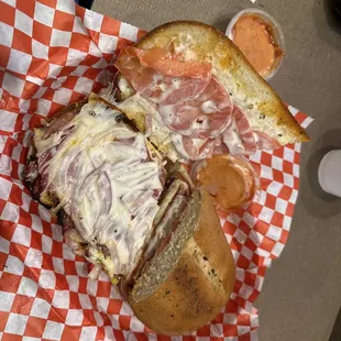 Italian Grinder with pastrami instead of ham