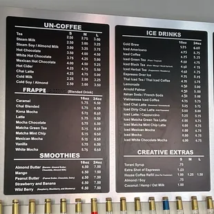 Drink Menu (September 7, 2024)