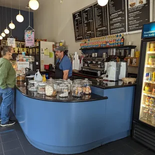 customers at the counter