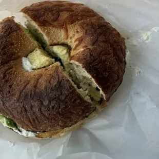 The burned bagel.