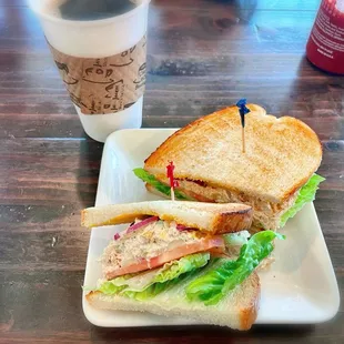 Closer look of the Chicken Salad Sandwich.