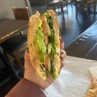 Veggie Bagel Sandwich