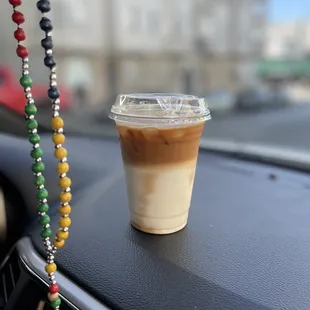 Iced Latte with Oat Milk - really delicious oat milk!