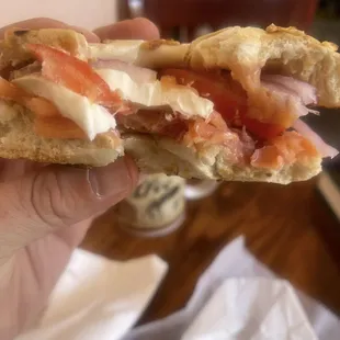 Lox bagel sandwich