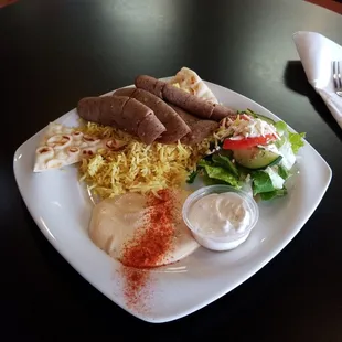 Try the Rice plate, delicious!