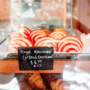 pastries in display case