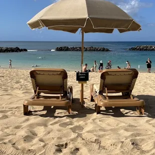 Our beach chairs to relax in.