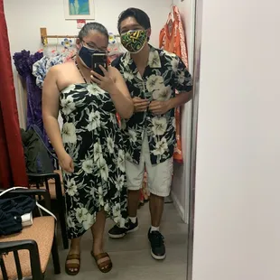 Dressing room + matching aloha wear we got!