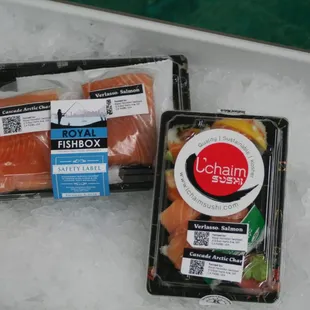 Theme: Artic Char versus Verlasso Salmon with L'Chaim Sushi