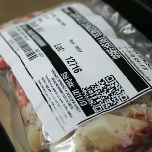 USA San Francisco processed, non-pasteurized, no chemicals, no additives.  Local Pacific Stone Crabmeat! (Santa Cruz, Santa Barbara)