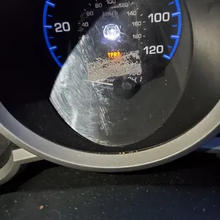 My broken speedometer, I had to put tape over bright light shining from dash.