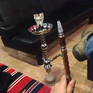 Smoking double apple! DA is the best (make sure it&apos;s Alfakher brand!) ..