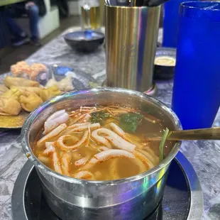 Hot pot is beginning to boil
