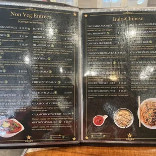 Royal Hyderabad.  Non-vegetable entrees and Indo-Chinese cuisine.