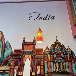 a mural of india