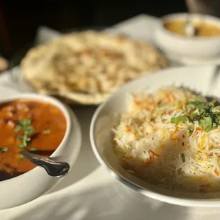 Pomegranate Curry and Basmati Rice