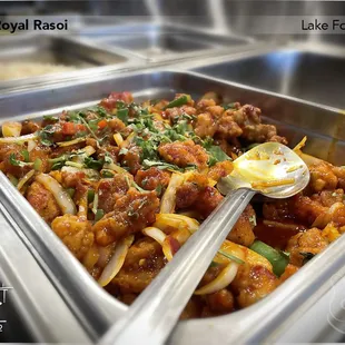 Lunch buffet - Overall okay; disappointed in the bit &amp; scraps they  called Chicken Tikka Masala. It should've been pulled from the buffet.