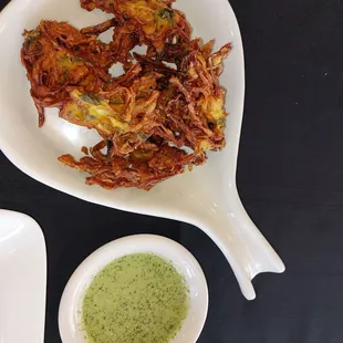 Onion Fritters. A little crispy.