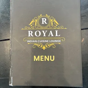 Front of menu