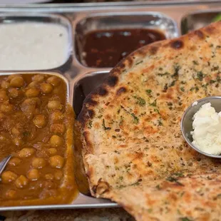 Amritsari Chole kulche thali