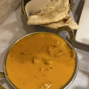Butter Chicken Masala and Butter Naan