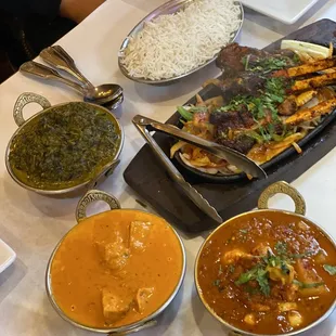 a variety of dishes