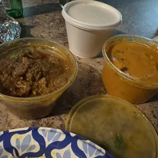 Lamb with bone and Butter Chicken