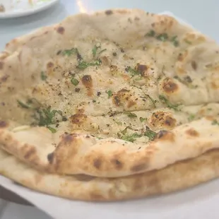 Incredibly delicious Garlic Naan is a $1 per Naan upcharge but worth it.