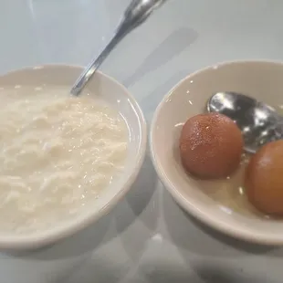 Rice Kheer and Gulab Jamun for dessert