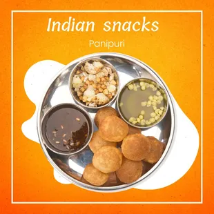 Gol gappe (also known as pani puri)