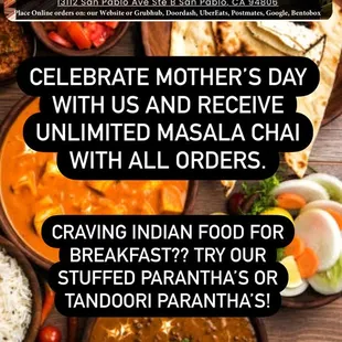 Come join us for Mother's Day! # indianfood #punjabicuisine #localindianfood #tryourbriyani #sanpabloeats #royalindiansanpablo
