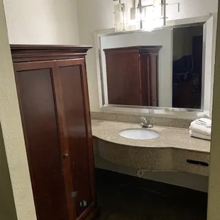 Bathroom sink and cabinet