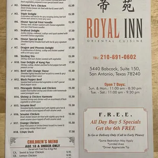 19 Jan 2024 menu