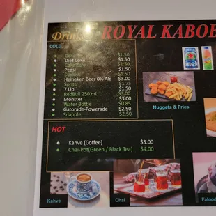 a menu