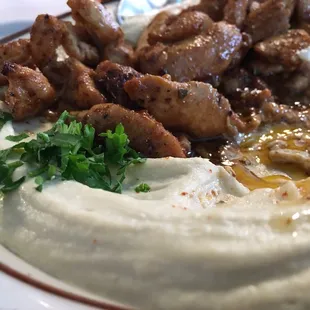 Hommous Topped Chicken...Excellent