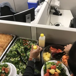 The salad dressing is out of this world. You can put that on anything. I like to put it on my rice.