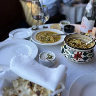BASIL COCONUT CHICKEN HYDERABADI CHICKEN BIRYANI BUTTER NAAN