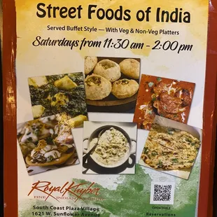 a poster for street foods of india