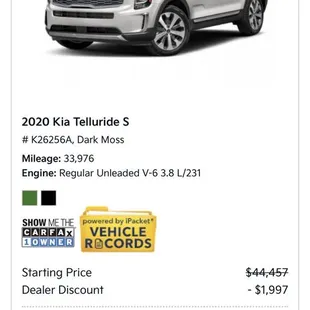 Showing my car I traded in what they listed it for